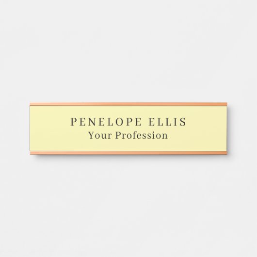 クリームカラーユニークオリジナルクラシカルプロフェッショナル サインプレート (正面)