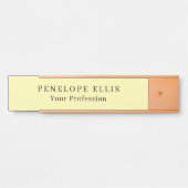 クリームカラーユニークオリジナルクラシカルプロフェッショナル サインプレート (正面)