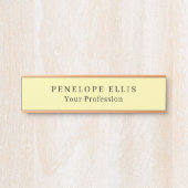 クリームカラーユニークオリジナルクラシカルプロフェッショナル サインプレート (正面)