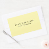 クリームカラーユニークオリジナルクラシカルプロフェッショナル 長方形シール (封筒)