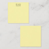 クリームカラーユニークプロフェッショナルクラシックお名前 ノートカード (正面/裏面)