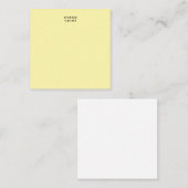 クリームカラーユニークプロフェッショナルクラシックお名前 ノートカード (正面/裏面)