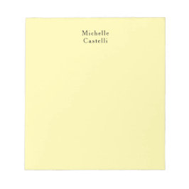 クリームカラーユニークプロフェッショナルクラシックお名前 ノートパッド