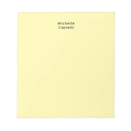 クリームカラーユニークプロフェッショナルクラシックお名前 ノートパッド