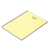 クリームカラーユニークプロフェッショナルクラシックお名前 ノートブック (左側)