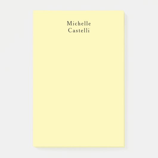 クリームカラーユニークプロフェッショナルクラシックお名前 ポストイット (正面)