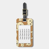 クリームカラー猫。 ラゲッジタグ (正面縦)