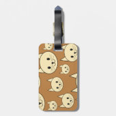 クリームカラー猫。 ラゲッジタグ (裏面縦)