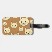 クリームカラー猫。 ラゲッジタグ (裏面横)