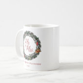 クリームカントリー結婚式クリスマス夫妻 コーヒーマグカップ (正面左)