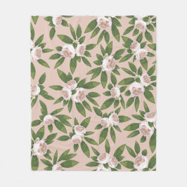 クリームガーデン調和大 フリースブランケット