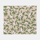 クリームガーデン調和大 フリースブランケット (正面(横))