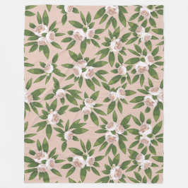 クリームガーデン調和大 フリースブランケット