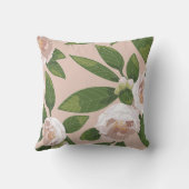 クリームガーデン調和：カメリアと緑 クッション (裏面)