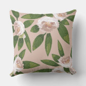 クリームガーデン調和:カメリアと緑 クッション (裏面)