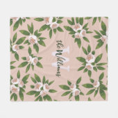 クリームガーデン調和 フリースブランケット (正面(横))