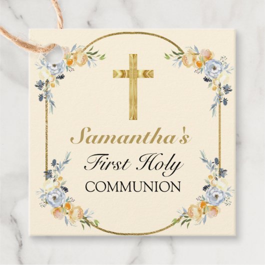 クリームガールエレガントズフローラ第1聖餐式 フェイバータグ (正面)