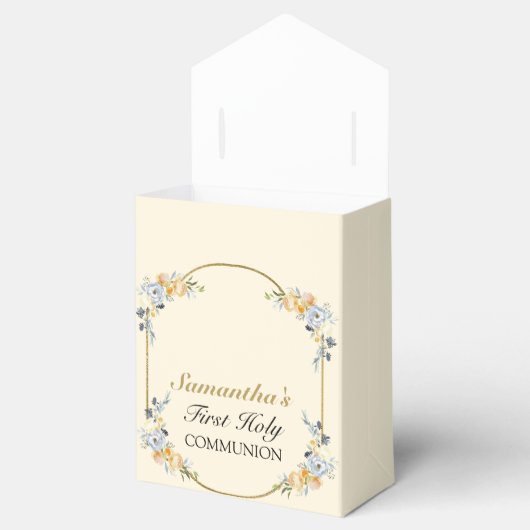 クリームガールエレガントズフローラ第1聖餐式 フェイバーボックス (オープン)