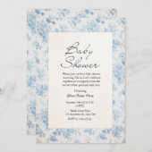 クリームクラシック伝統的ベビーシャワー招待状 招待状 (正面/裏面)