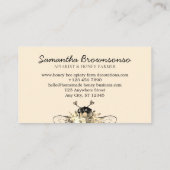 クリームクラシーハート金ゴールドフローラアピールハニービー 名刺 (裏面)