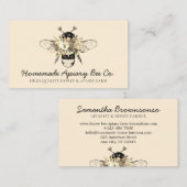 クリームクラシーハート金ゴールドフローラアピールハニービー 名刺 (正面/裏面)