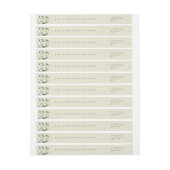 クリームクリスマススノーベリー+ユーカリスキニー ラップアラウンドラベル (シート)