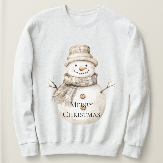 クリームクリスマストナディアプレイドボウ スウェットシャツ (デザイン正面)