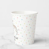 クリームグイタリアンレイハウンドかわいい犬 – ハッピーバースデー 紙コップ (左)