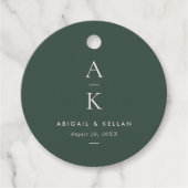 クリームグモダンリーンモノグラムアーストー結婚ン フェイバータグ (正面)