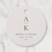 クリームグモダンリーンモノグラムアーストー結婚ン フェイバータグ (正面)