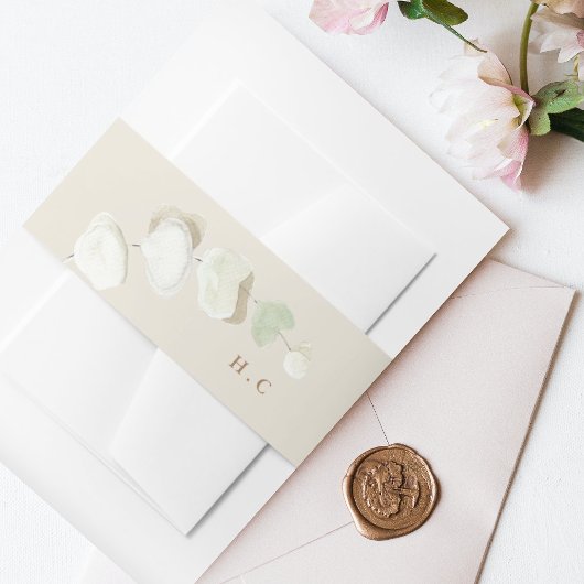 クリームグラストロピカルジャングル結婚フローラ 招待状ベリーバンド