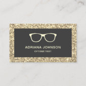クリームグリッター眼鏡アイドクターフォトメトリックリスト 名刺 (正面)