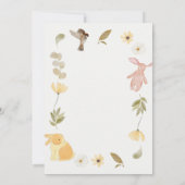 クリームグリーンの水彩ベビーシャワー招待状 招待状 (裏面)