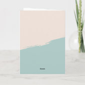 クリームグリーンウォーター色ベビーシャワー折り畳み 招待状 (裏面)