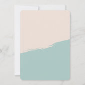 クリームグリーンウォーター色ベビーシャワー顕彰 招待状 (裏面)