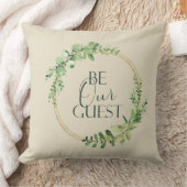 クリームグリーンダマスクかわいらしビーアヴェーストゲスト クッション (ブランケット)