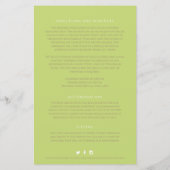 クリームグリーンチューリップ結婚ハートのゲスト情報 (裏面)