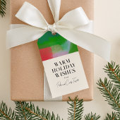 クリームグリーンレッドアモダンート抽象芸術ホリデー ギフトタグ