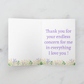 クリームグリーン シンプル ラベンダー 花の母の日 シーズンカード (内部)