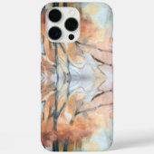 クリームグレーのオレンジ色ベージュ茶色の抽象芸術水色 Case-Mate iPhoneケース (裏面)