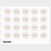 クリームグレー オーダーメイド 2026 モダン卒業式 卒業 ラウンドシール (シート)