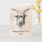 クリームグレー ヒプスター ヤギ カード (黄色い花)