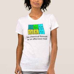 クリームケーキの定期的なテーブルフレーズのシャツ Tシャツ