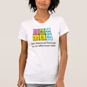クリームケーキの定期的なテーブルフレーズのシャツ Tシャツ
