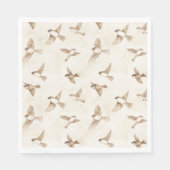 クリームコテージ鳥のブライダルシャワー スタンダードランチョンナプキン (正面)