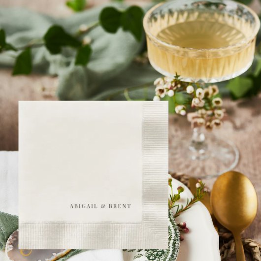 クリームコパーソナライズされたイン結婚トカクテル 縁ありカクテルナプキン