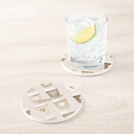 クリームコーヒーハートカップ コースター