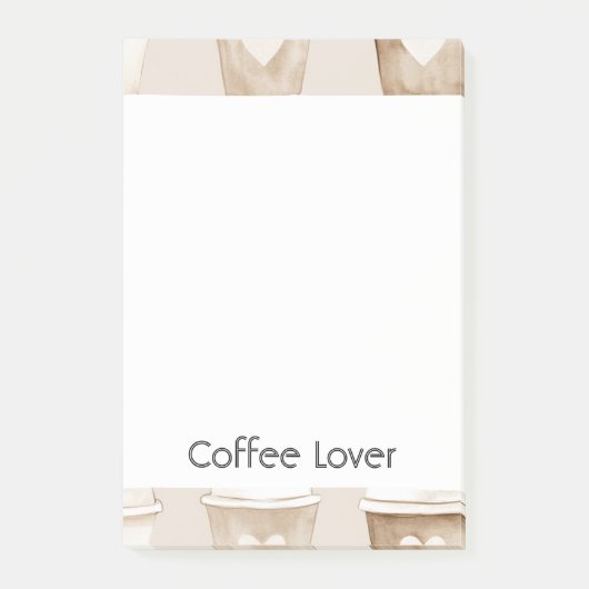 クリームコーヒーハートカップ ポストイット (正面)