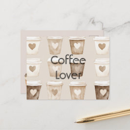 クリームコーヒーハートカップ ポストカード