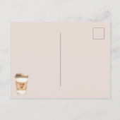 クリームコーヒーハートカップ ポストカード (裏面)